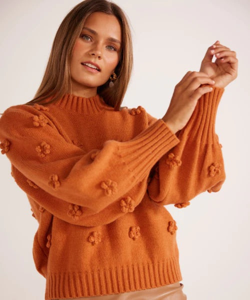 Ginger 3D Flower Sweater